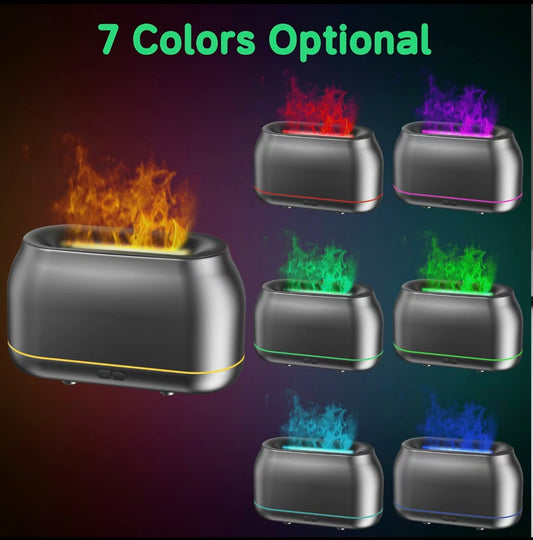 7-Color LED Flame Essential Oil Diffuser